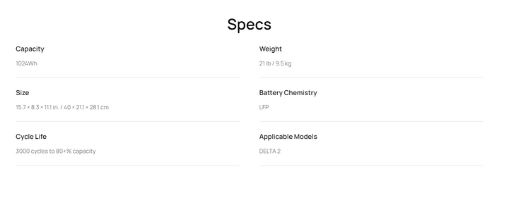 DELTA 2 Smart Extra Battery